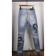 Replica AMIRI GLITTER SNAKE BROKEN JEAN CLASSIC INDIGO/WHITE #48727